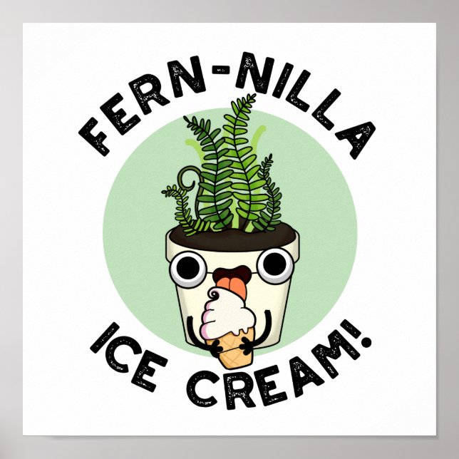 Póster Fernilla Helado Crema Graciosa Planta De Helados P (Frente)