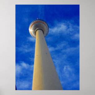 Póster fernsehturm berlin blue