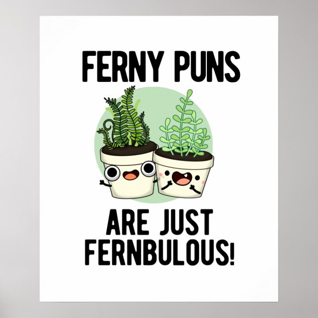 Póster Ferny Puns Son Sólo Fernbulny Plant Pun (Frente)