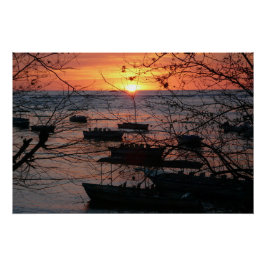 Póster Feroy atardecer costarricense en Tamarindo