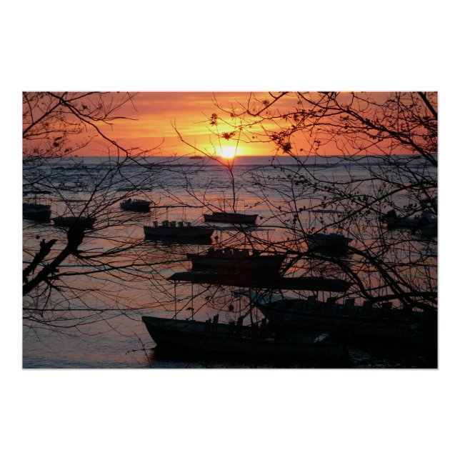 Póster Feroy atardecer costarricense en Tamarindo (Anverso)