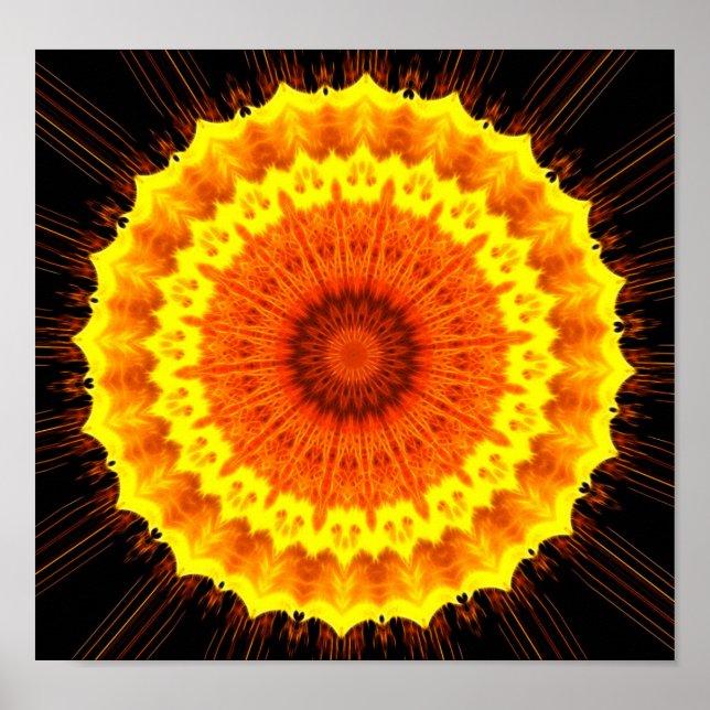 Póster Feroy Flower Mandala (Frente)