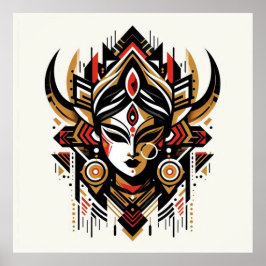 Póster Feroz y divino - El poder de la diosa Durga