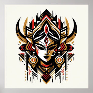 Póster Feroz y divino - El poder de la diosa Durga