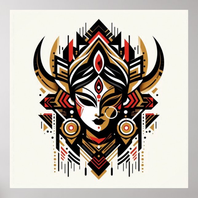 Póster Feroz y divino - El poder de la diosa Durga (Frente)