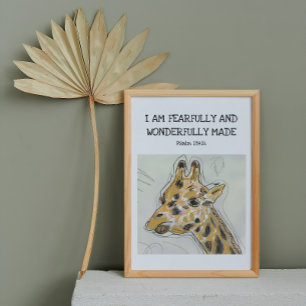Póster Feroz Y Maravillosa Goma De Giraffe Infantil