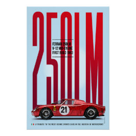 Póster Ferrari 250LM Tribute
