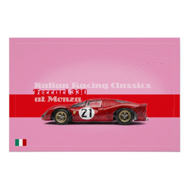 Póster Ferrari 330 at Monza (Anverso)