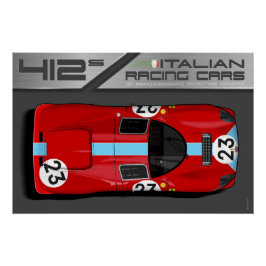 Póster Ferrari 412 No.23