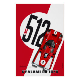 Póster Ferrari 512 Ickx & Giunti