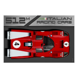 Póster Ferrari 512M Kyalami No.4