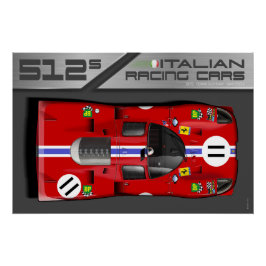 Póster Ferrari 512S LM No.11