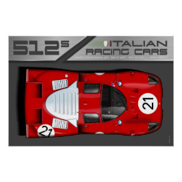 Póster Ferrari 512S Sebring No.21