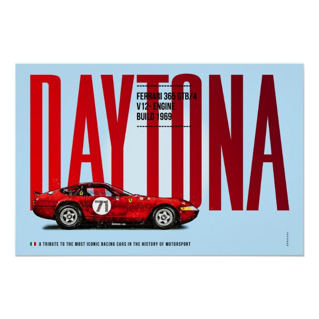 Póster Ferrari Daytona GTB/4 (Anverso)