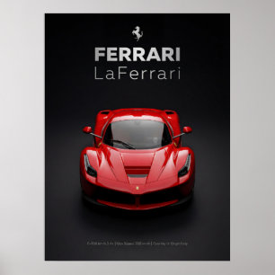 Póster Ferrari LaFerrari Hipercoche Rojo