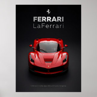 Póster Ferrari LaFerrari Hipercoche Rojo