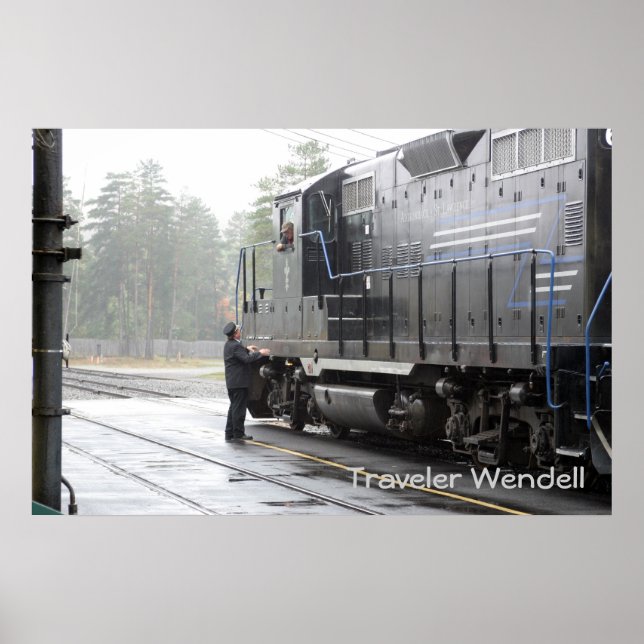 Póster Ferrocarril Adirondack Scene, Estación de Thendara (Frente)