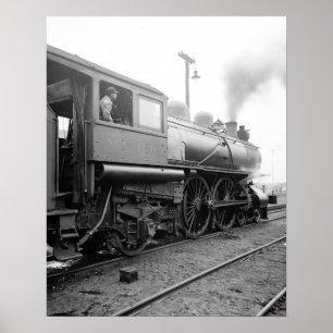 Póster Ferrocarril Central de Michigan, 1904. Foto Vintag