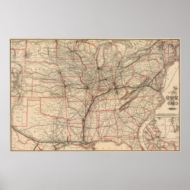 Póster Ferrocarril Chesapeake y Ohio (Frente)