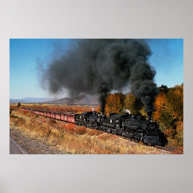 Póster Ferrocarril Cumbres y Toltec, Nº 487 y Nº 484, (Frente)