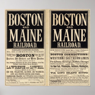 Póster Ferrocarril de Boston y Maine