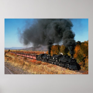 Póster Ferrocarril de Cumbres y de Toltec, no. 487 y no.