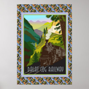 Póster Ferrocarril de diente suizo de Dalat del poster