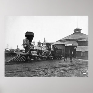 Póster Ferrocarril de la Guerra Civil, años 1860