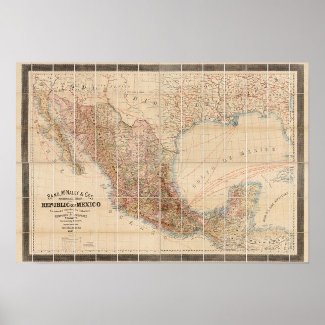 Póster Ferrocarril de México (Frente)