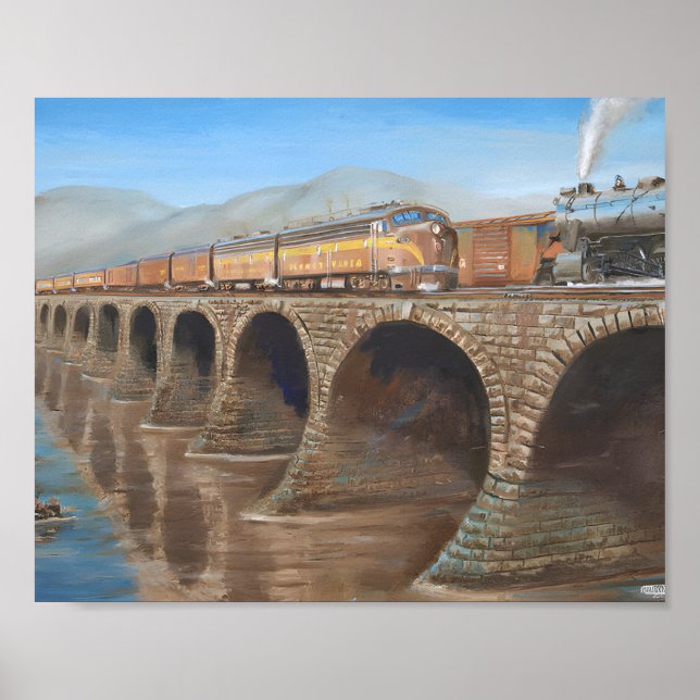 Póster Ferrocarril de Pensilvania en el puente Rockville  (Frente)