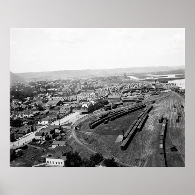 Póster Ferrocarril de Winona, 1898 (Frente)