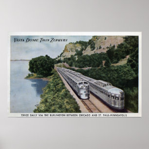 Póster Ferrocarril de Zephers del gemelo de la bóveda de