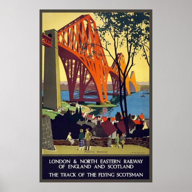 Póster Ferrocarril del Noreste de Inglaterra y Escocia (Frente)