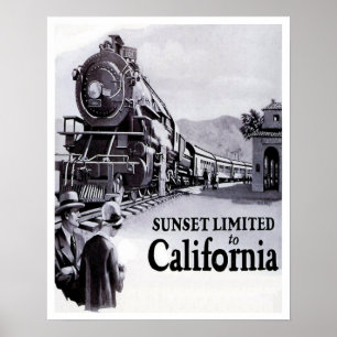 Póster Ferrocarril del Pacífico Sur - años 1920 - poster