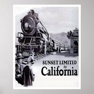 Póster Ferrocarril del Pacífico Sur - años 1920 - poster
