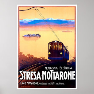 Póster Ferrocarril eléctrico Stresa-Mottarone, Italia, vi
