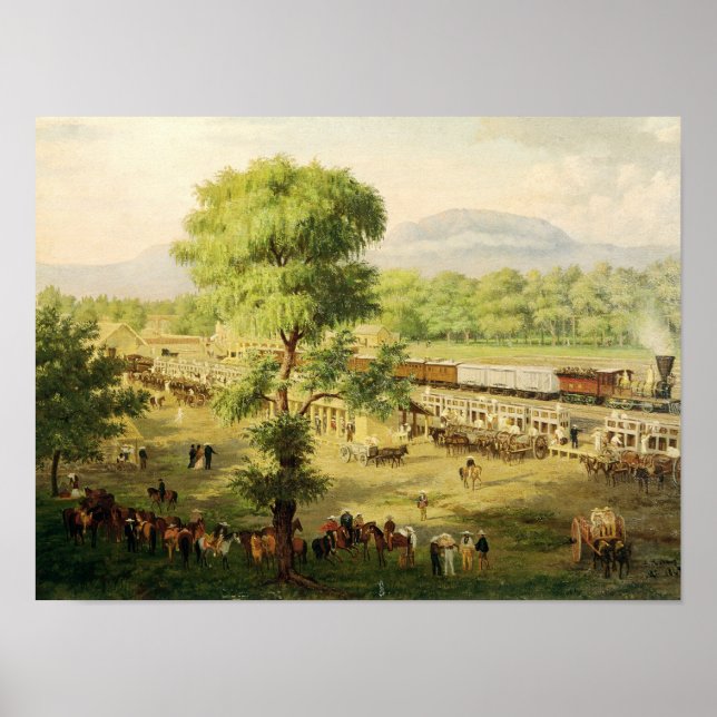 Póster Ferrocarril en el Valle de México, 1869 (Frente)