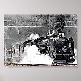 Póster Ferrocarril en Japón