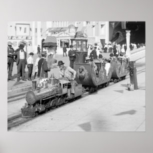 Póster Ferrocarril en miniatura en Coney Island, 1905. Vi