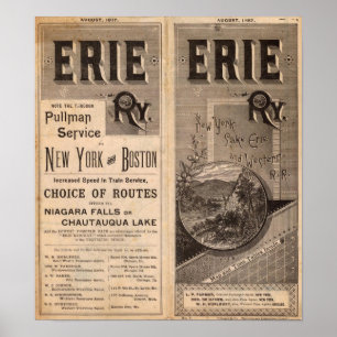 Póster Ferrocarril Erie