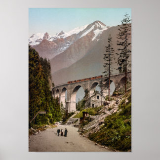 Póster Ferrocarril Fayet-Chamonix - Fotografía de 1900