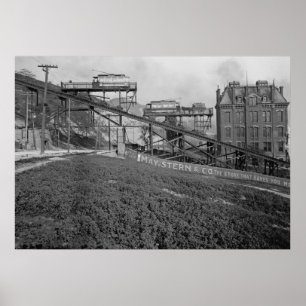 Póster Ferrocarril inclinado del Monte Adams en Cincinnat