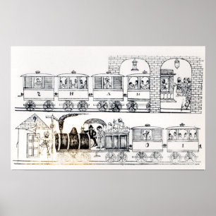 Póster Ferrocarril indio