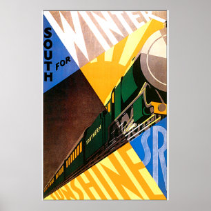 Póster Ferrocarril meridional