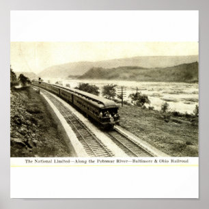 Póster Ferrocarril nacional limitado de Baltimore y Ohio 