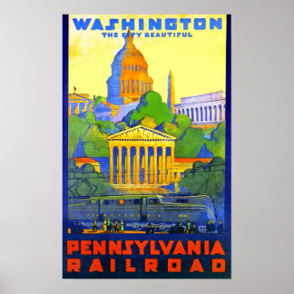 Póster Ferrocarril Pennsylvania a Washington D.C.