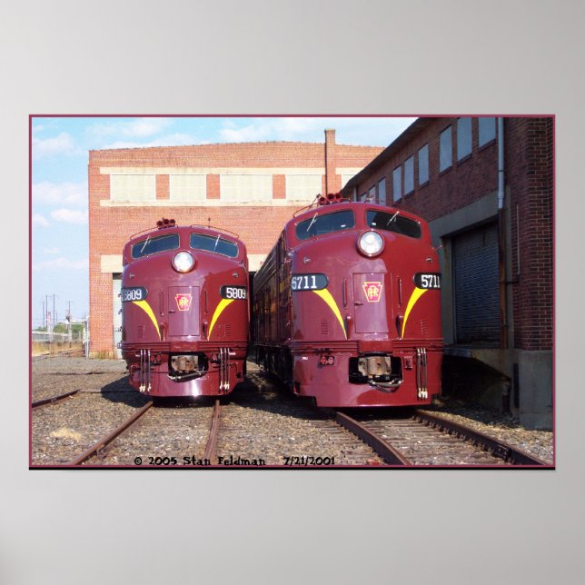 Póster Ferrocarril Pennsylvania E-8a,s (JTFS) 5809 y 5711 (Frente)