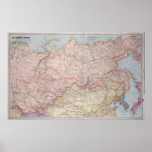 Póster Ferrocarril Siberiano