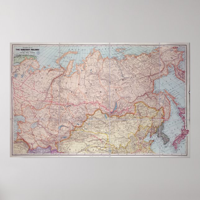 Póster Ferrocarril Siberiano (Frente)