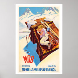 Póster Ferrocarril Suizo MOB Montreux Oberland Bernois